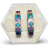 Mosaic Inlay Earring Small - #4