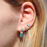 Mosaic Inlay Earring Small - #4