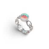 Mystic Topaz Round Vine Ring