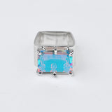 Square Princess Ring - Mystic Topaz