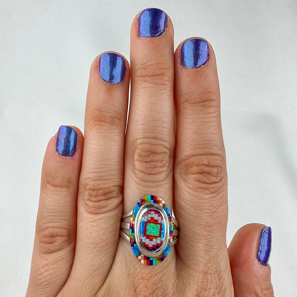 Navajo Framed Mosaic Ring