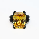 Octopus Citrine Treasure Ring