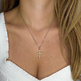 Ethiopian Opal Cross Necklace