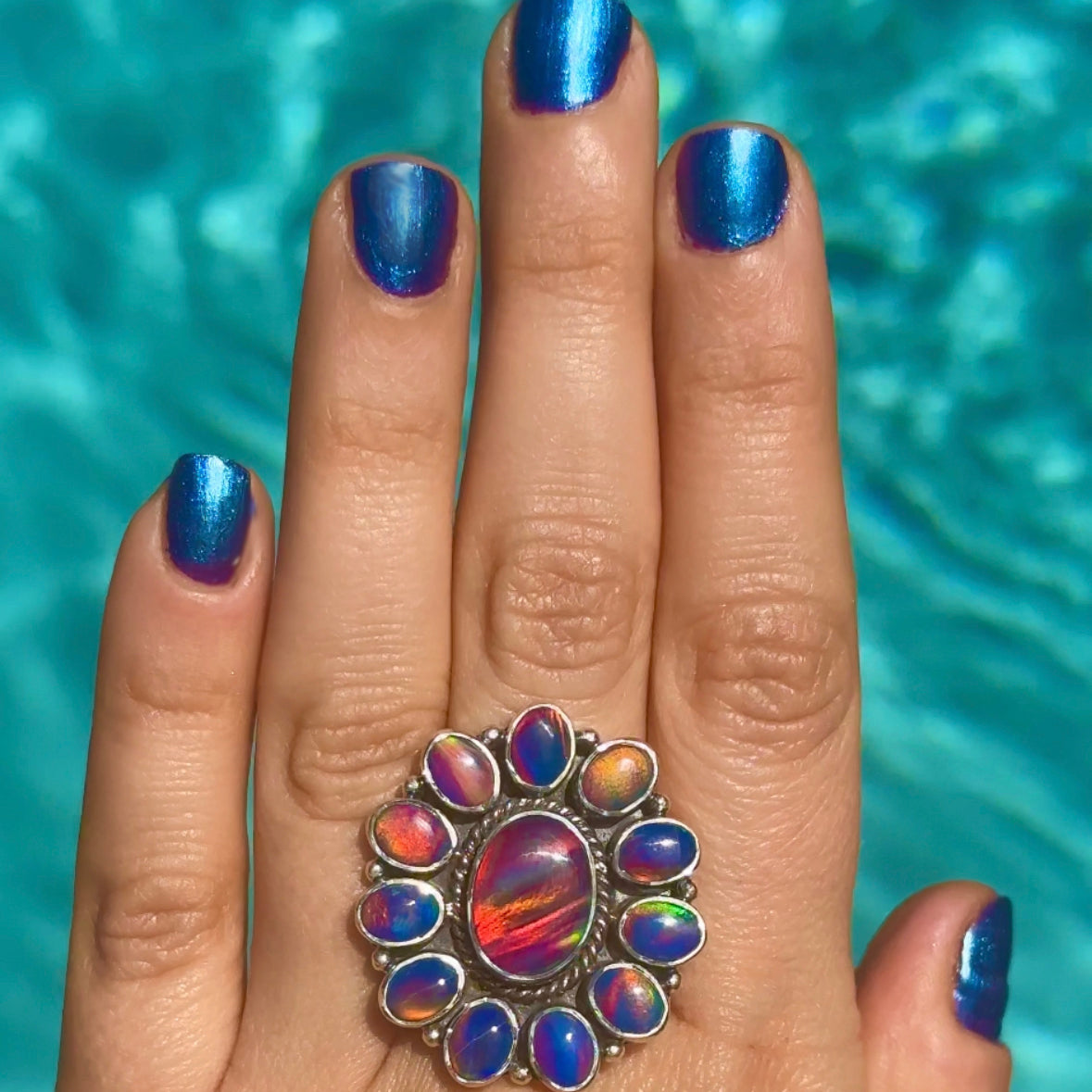 Aurora Borealis Opal Ring