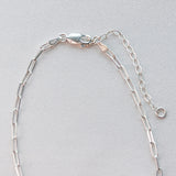 Quartz Paperclip Stunner Necklace - Silver