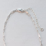 Blue Topaz .925 sterling silver necklace Italian adjustable chain tarnish free waterproof nickel free