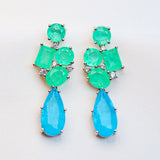 Paraiba Cascade Earrings - Silver