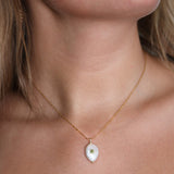 Pearl + Peridot Inlay Necklace