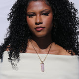 Pink Amethyst Pillar Necklace
