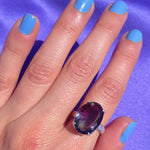 Custom natural Fluorite ring solid .925 sterling silver