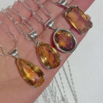 handmade citrine .925 sterling silver necklace tarnish free nickel free
