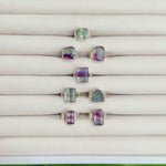 Custom natural Fluorite ring solid .925 sterling silver