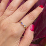 Natural Tanzanite 14k Gold plated .925 sterling silver nickel free