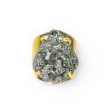 XL Pyrite Cuff Ring - Teardrop