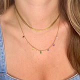 Rainbow Crystal Charms Necklace - Waterproof