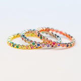 Rainbow Circle Stacker Ring