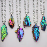 Rainbow Rock Crystal Necklace