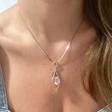 Rose Quartz Sculpture Necklace