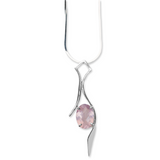 Rose Quartz Sculpture Necklace