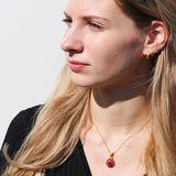 Ruby Emerald Flower Necklace