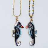Enamel Seahorse Necklace
