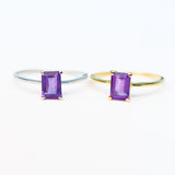 Amethyst Birthstone ring - February