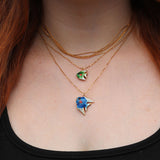 Enamel Angel Fish Necklace - Small