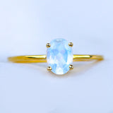 Dainty Moonstone Ring - Gold