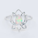 Lotus Blossom Opal Ring - small