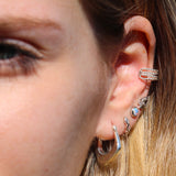 Silver Square Hoops - 2cm