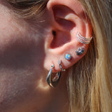 Silver Square Hoops - 2cm