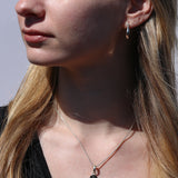 Obsidian,Tektike Meteorite, Tourmaline Trio Necklace