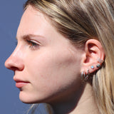 Triple Hoop Earrings - Silver