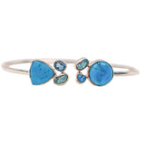 Turquoise, Kyanite, Neon Apatite Flex Bracelet