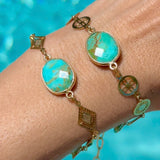 Turquoise Etched Bracelet