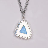 Turquoise + Herkimer Diamond Necklace - Triangle