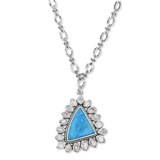 Turquoise + Herkimer Diamond Necklace - Triangle