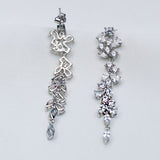 Crystal Waterfall Earrings - Gold