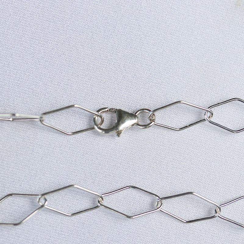 Tourmalinated quartz 925 sterling silver necklace Italian adjustable chain tarnish free waterproof nickel free