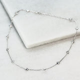 Silver Crystals Layering Necklace