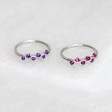 Gemstone Vine Stacker Ring