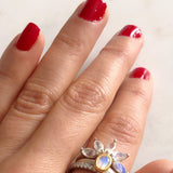 Thin Crystal Infinity Stacker Ring
