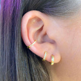 Tiny Crystal Ear Huggies
