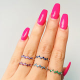 Gemstone Vine Stacker Ring