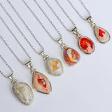 mexican fire opal necklace 925 sterling silver