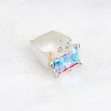 Square Princess Ring - Mystic Topaz