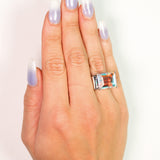 Square Princess Ring - Mystic Topaz