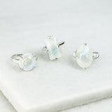 Prong Set Moonstone Rings