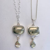 Pyrite + Green Amethyst Drop Necklace