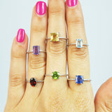 Blue Topaz Birthstone ring - December